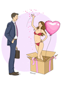 Cadeau surprise pour un amour coquin